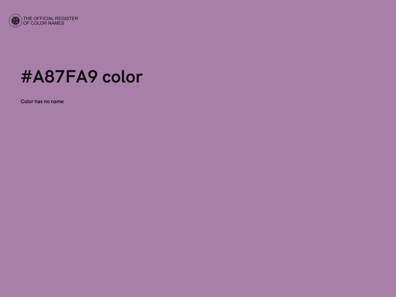 #A87FA9 color image