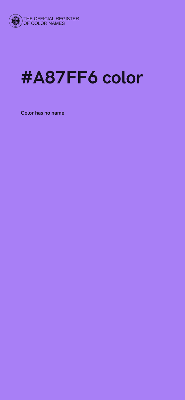 #A87FF6 color image