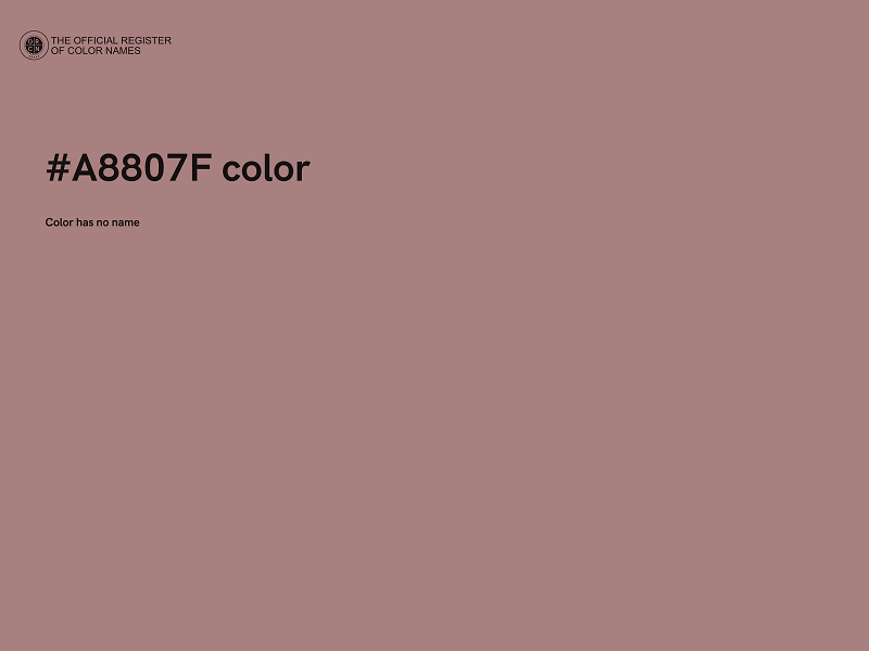 #A8807F color image