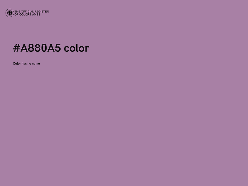 #A880A5 color image