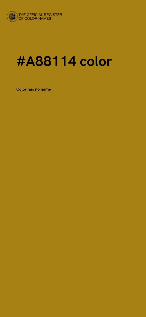 #A88114 color image