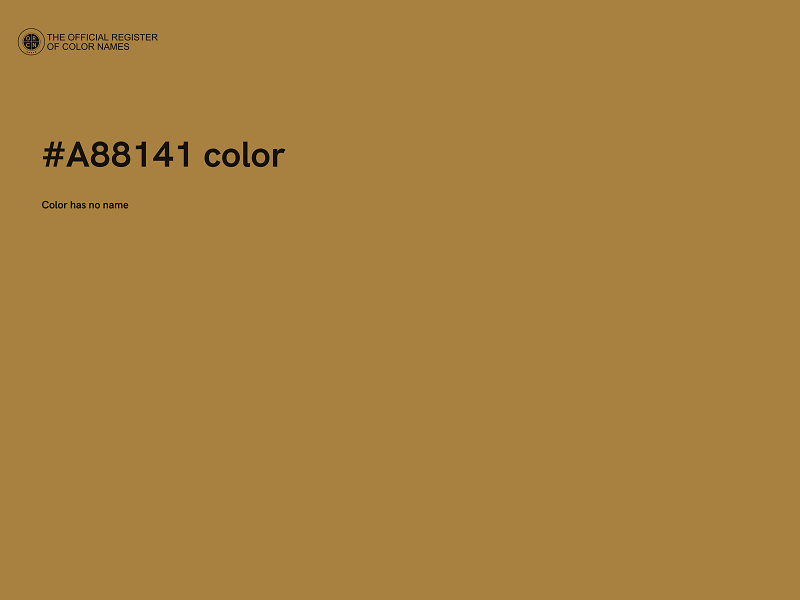 #A88141 color image