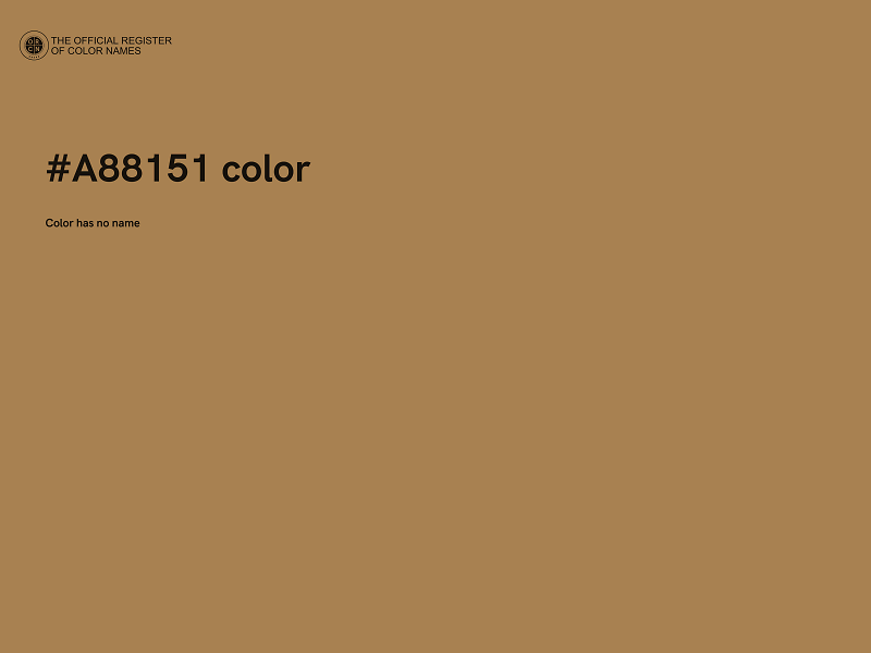 #A88151 color image