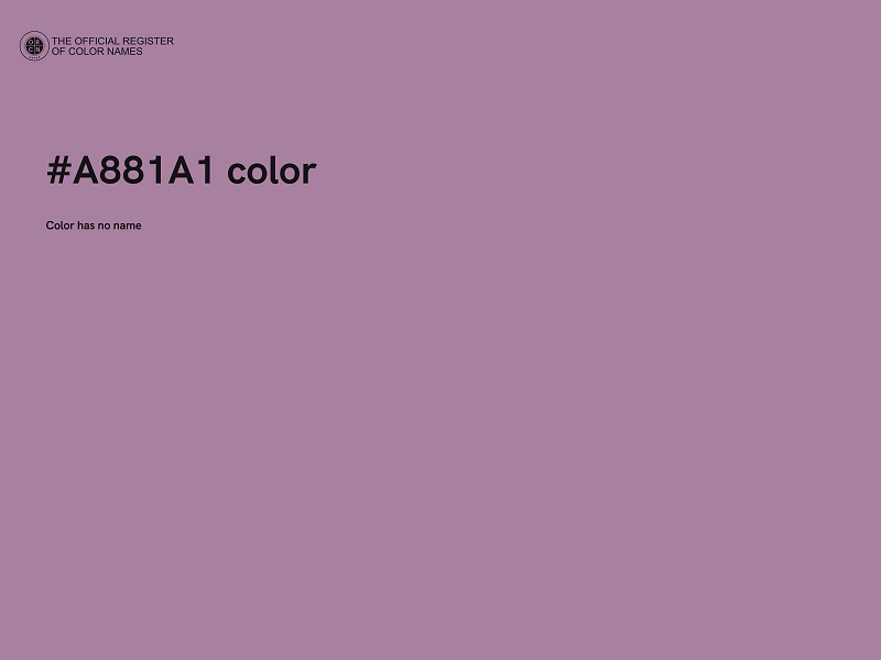 #A881A1 color image