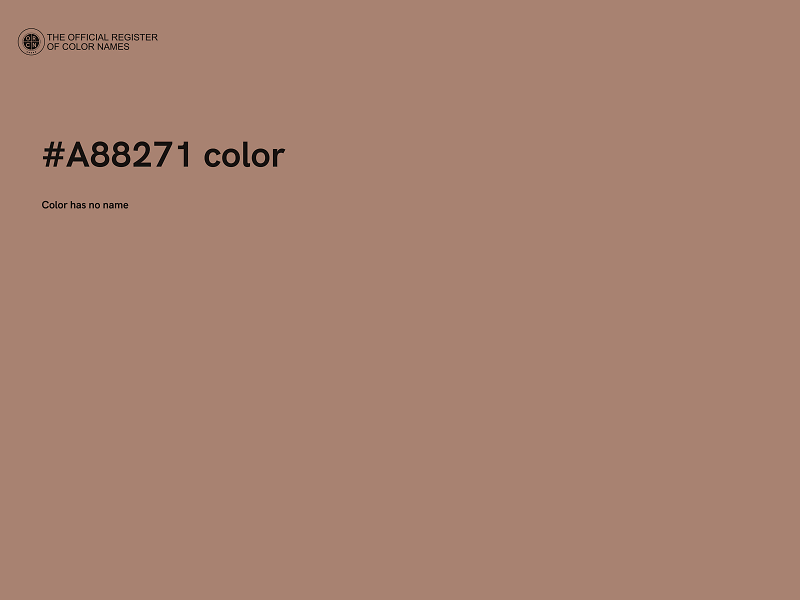#A88271 color image