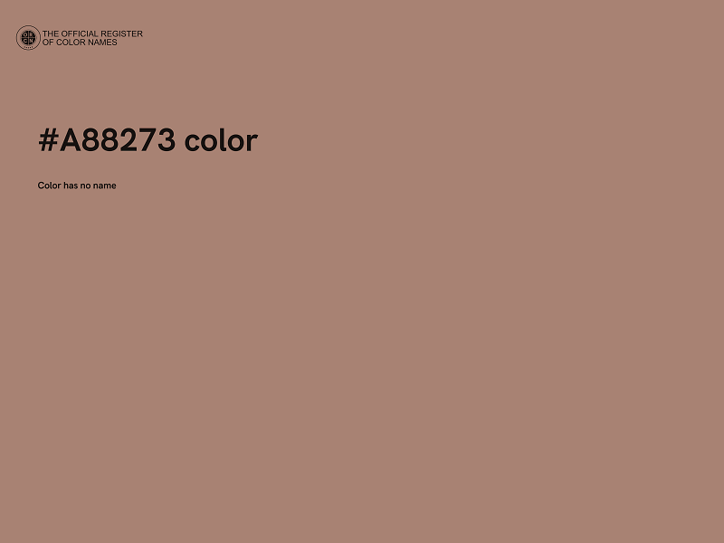 #A88273 color image