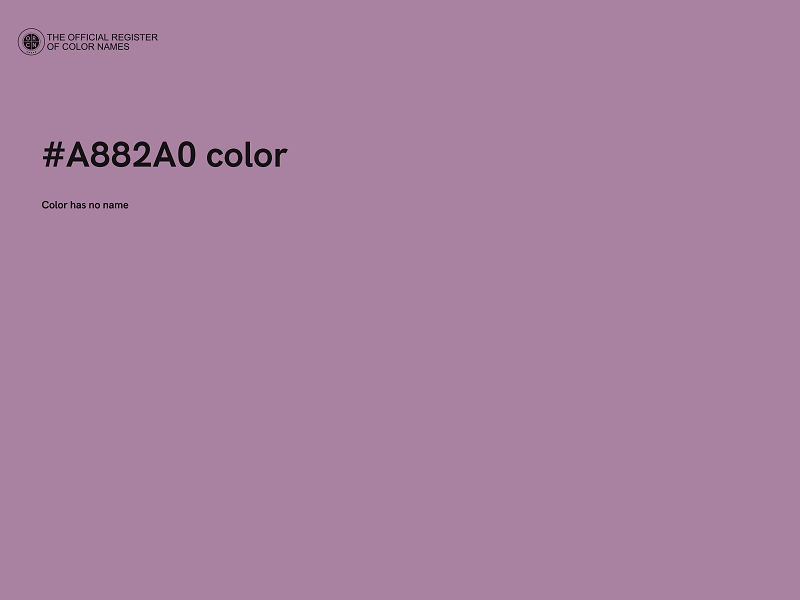 #A882A0 color image