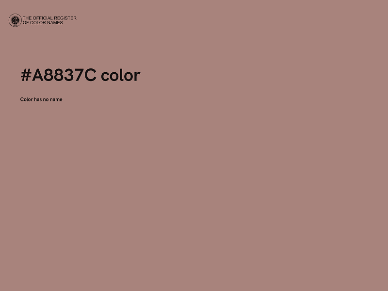 #A8837C color image