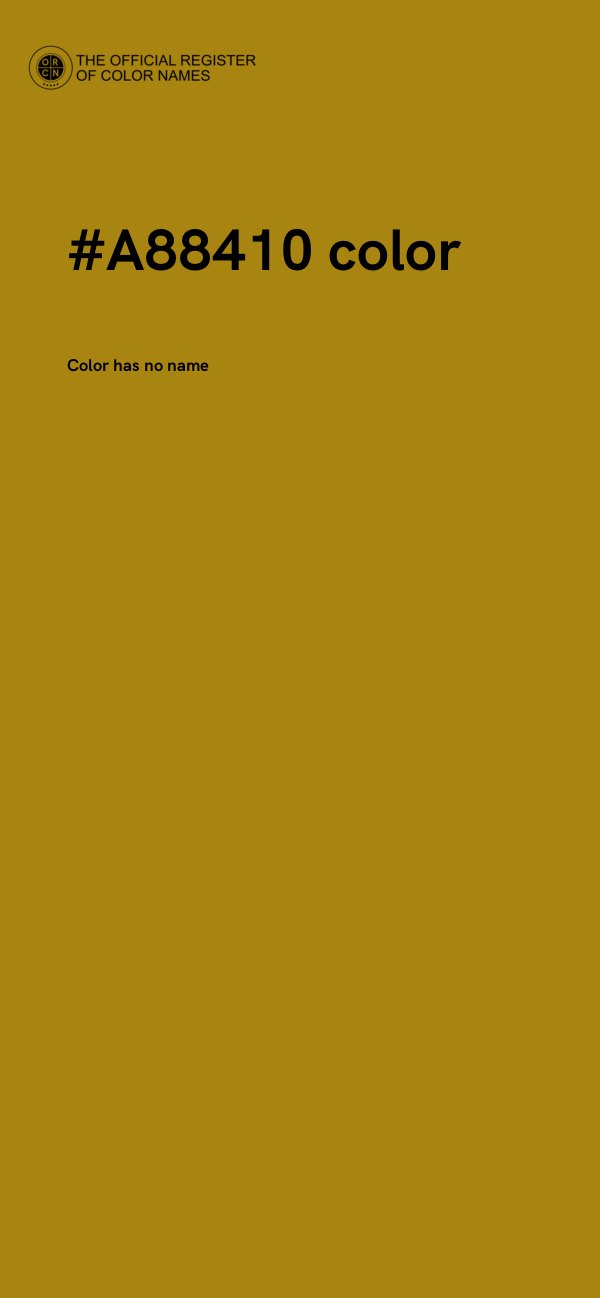#A88410 color image