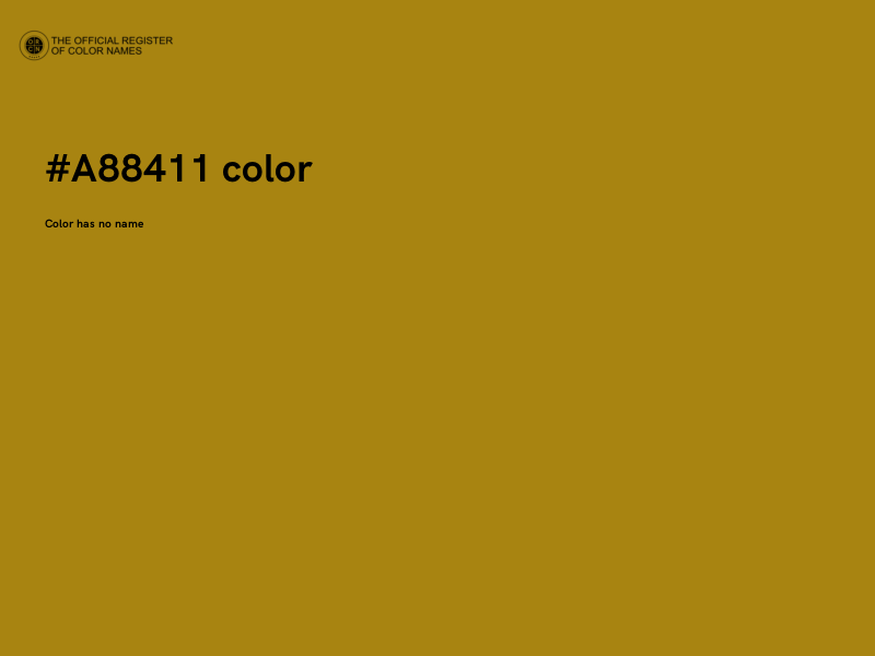 #A88411 color image