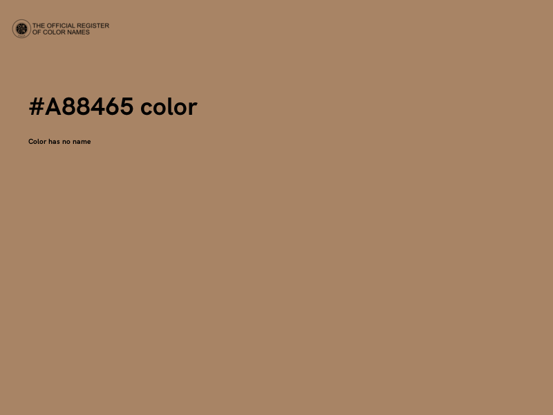 #A88465 color image