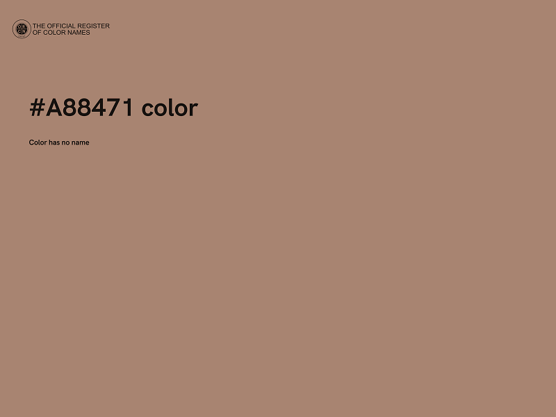 #A88471 color image