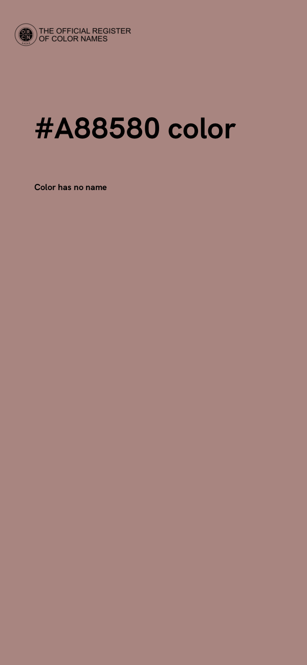 #A88580 color image