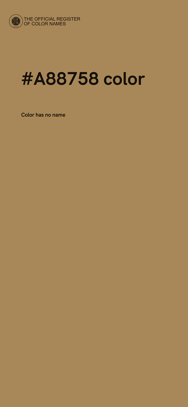 #A88758 color image