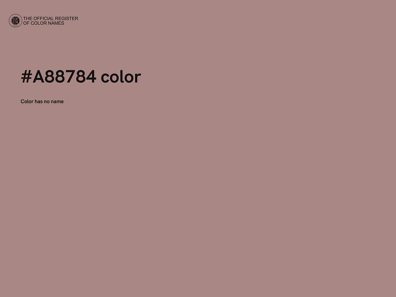 #A88784 color image