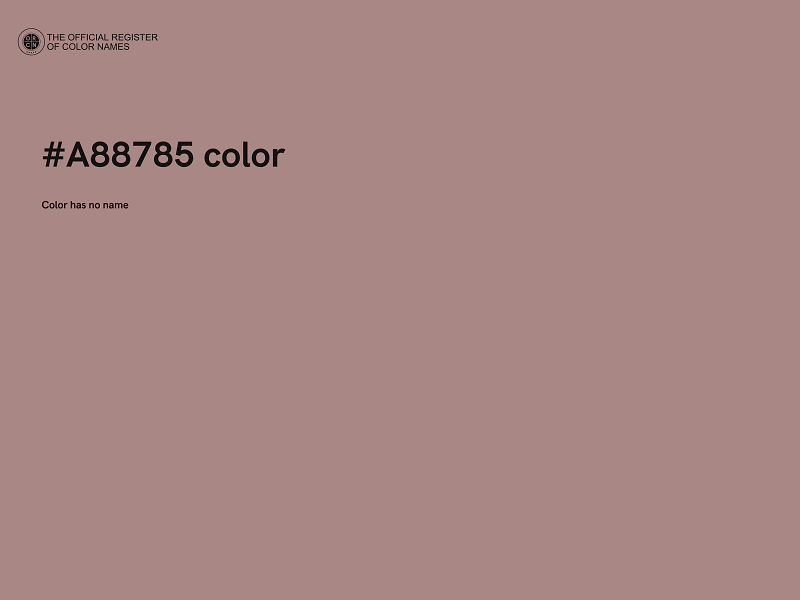 #A88785 color image