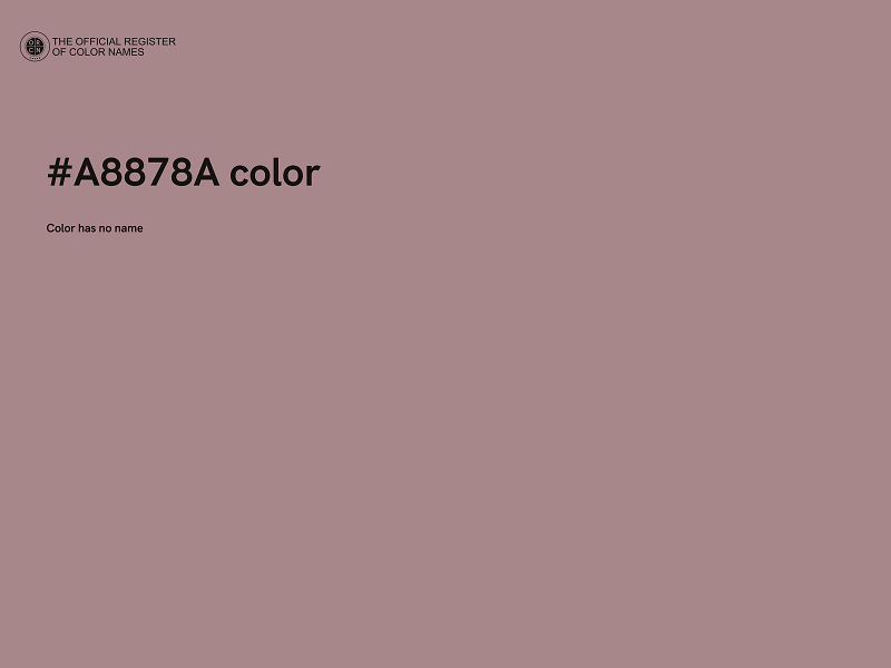 #A8878A color image