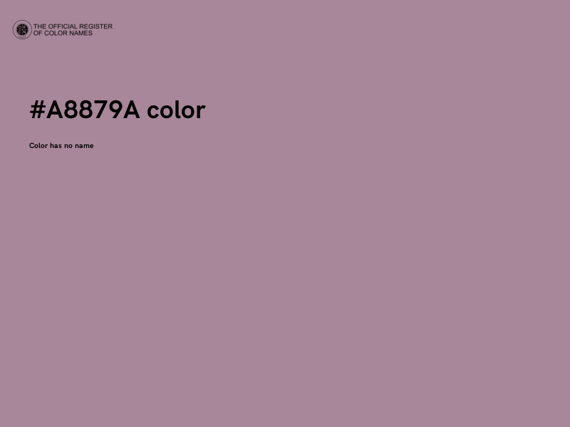 #A8879A color image