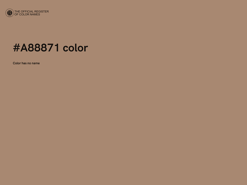 #A88871 color image