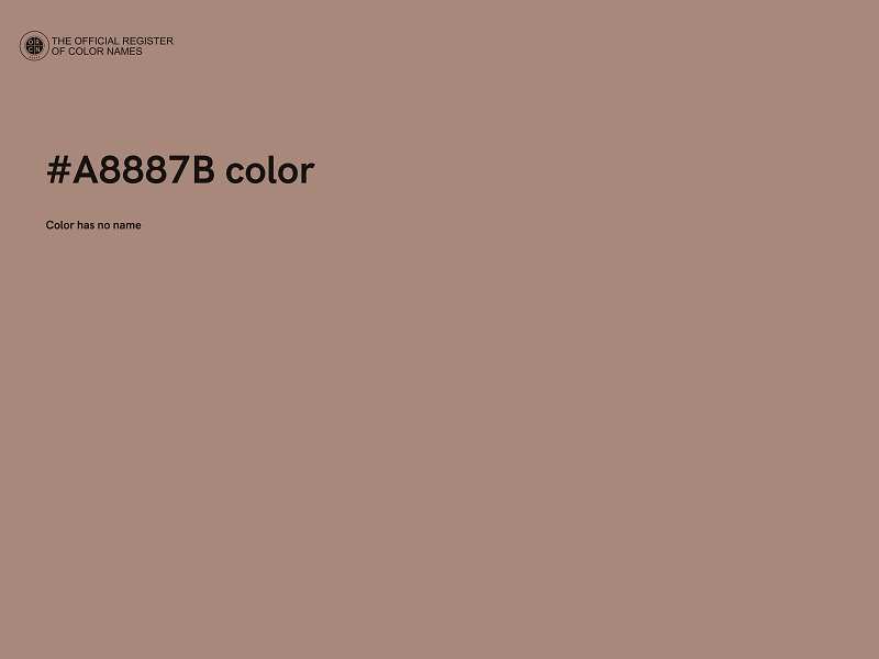 #A8887B color image