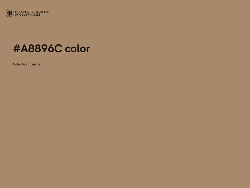 #A8896C color image