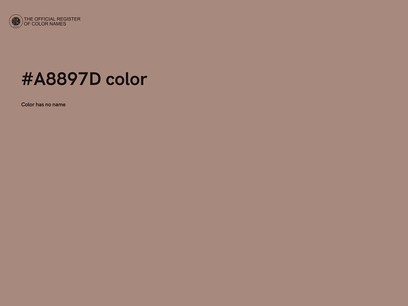 #A8897D color image