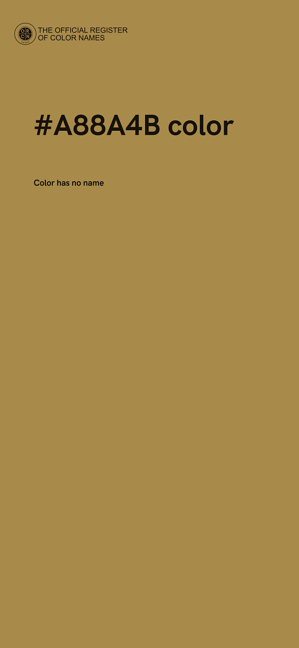 #A88A4B color image