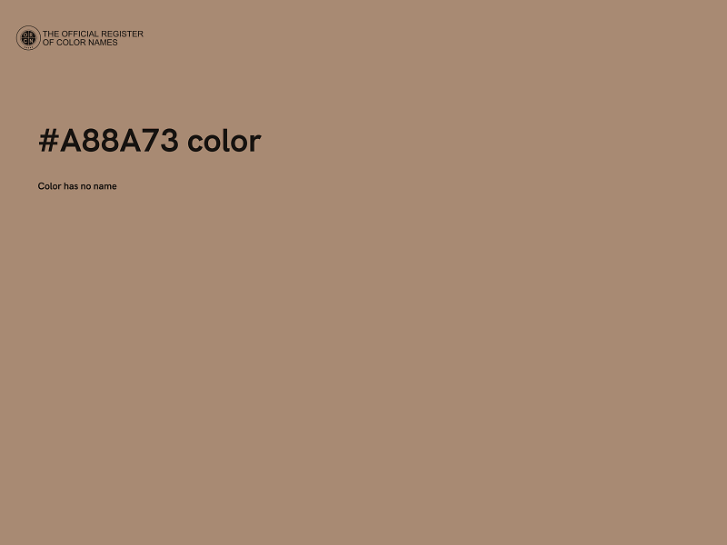 #A88A73 color image