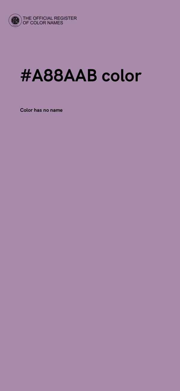 #A88AAB color image