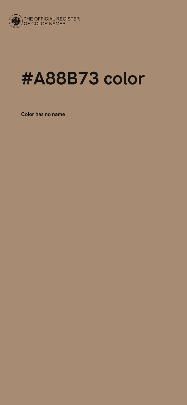 #A88B73 color image