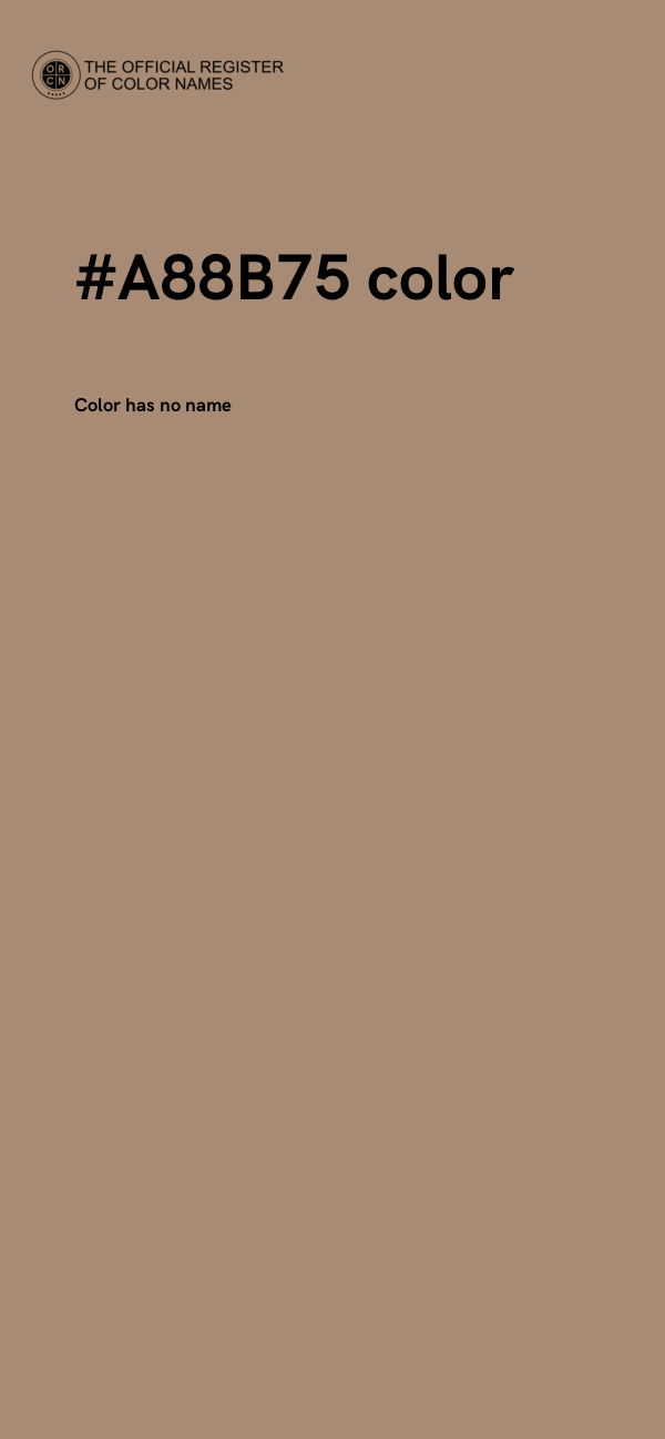 #A88B75 color image