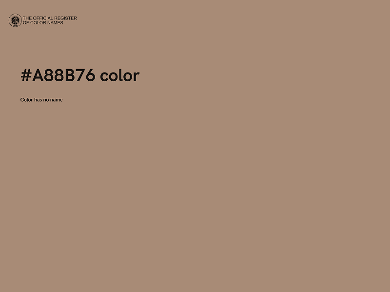 #A88B76 color image