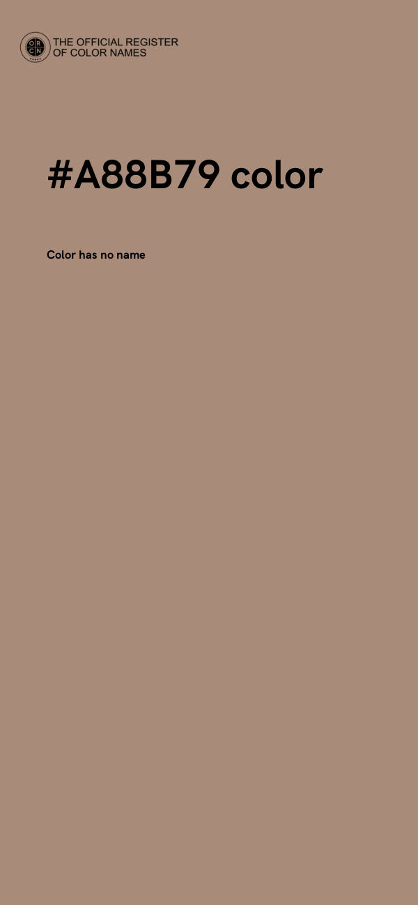 #A88B79 color image