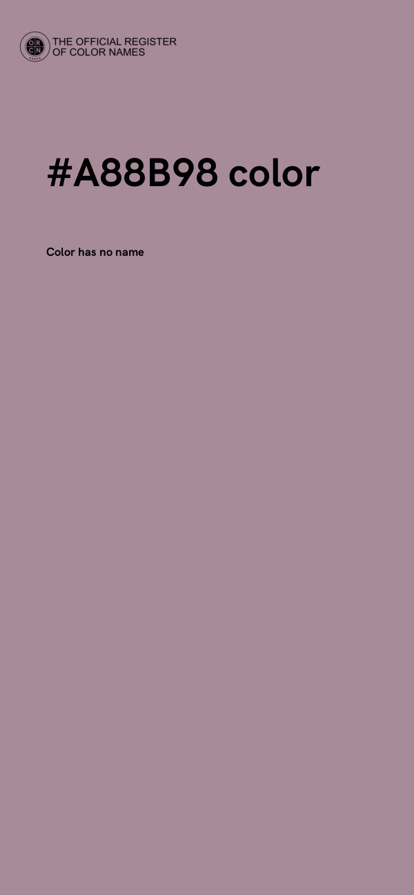 #A88B98 color image