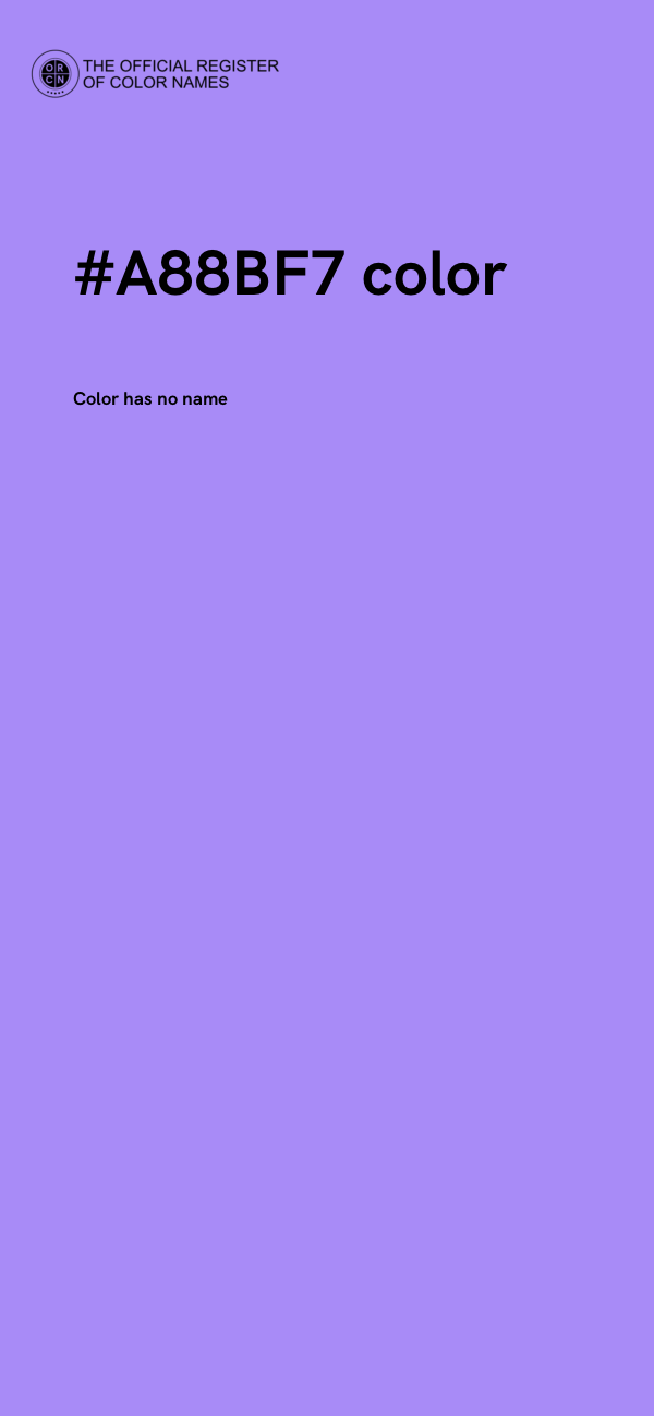 #A88BF7 color image