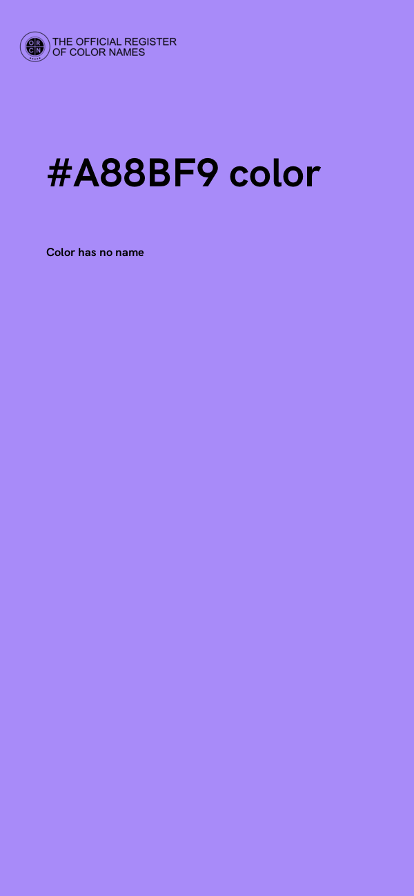 #A88BF9 color image