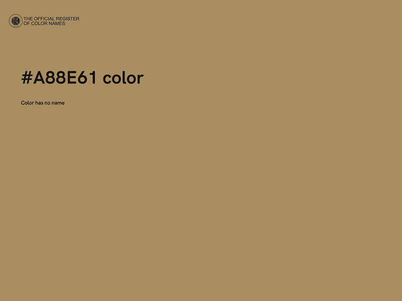 #A88E61 color image