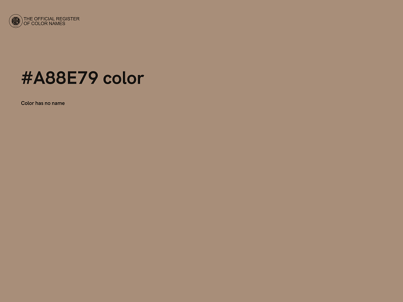 #A88E79 color image