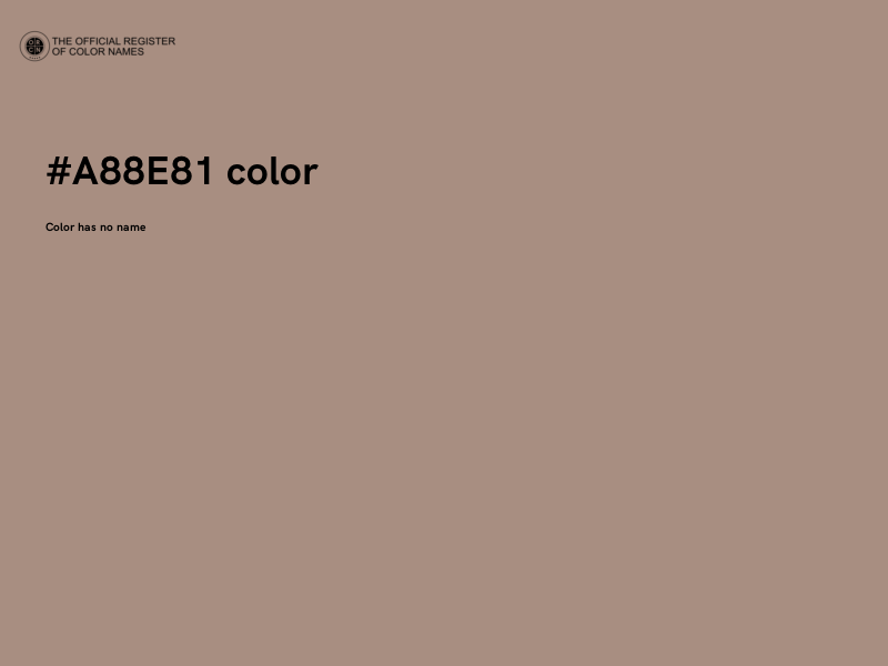 #A88E81 color image