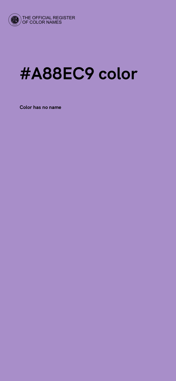 #A88EC9 color image