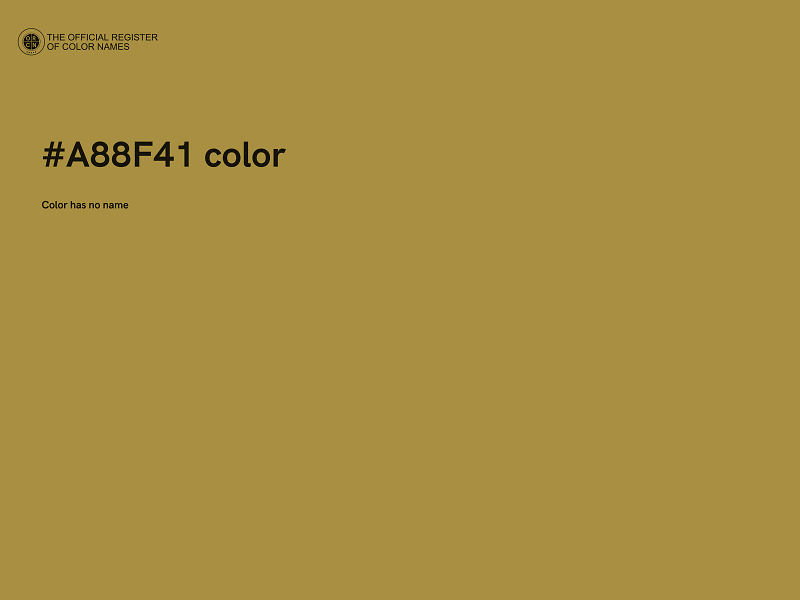 #A88F41 color image