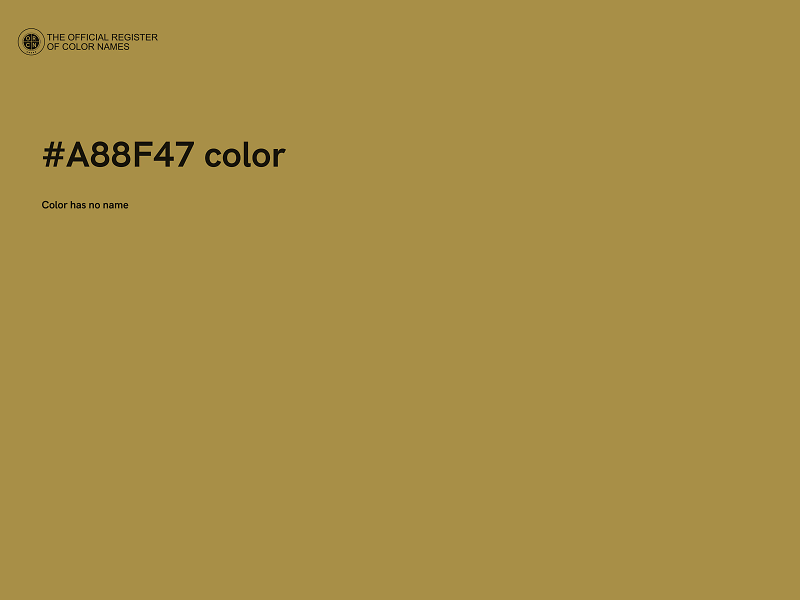 #A88F47 color image