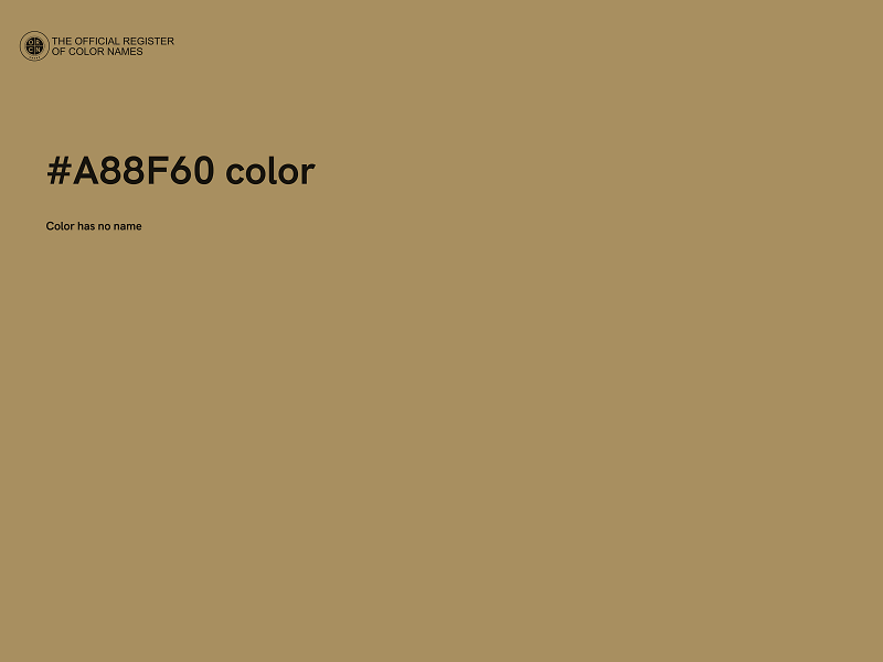 #A88F60 color image