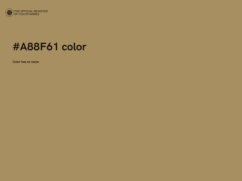 #A88F61 color image