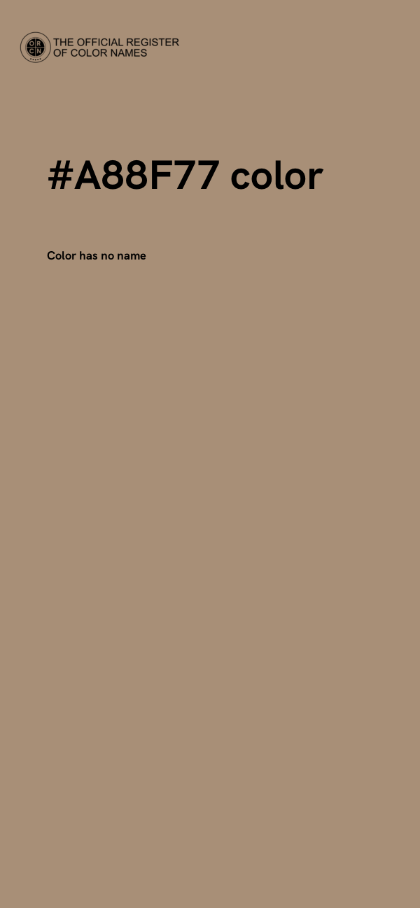 #A88F77 color image
