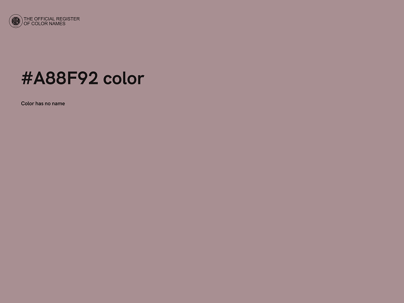 #A88F92 color image