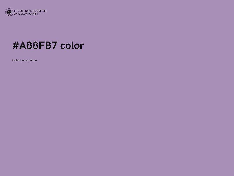 #A88FB7 color image