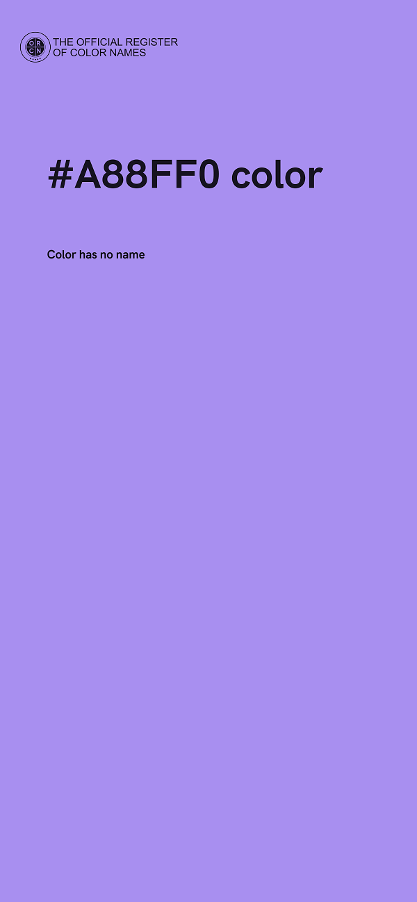 #A88FF0 color image