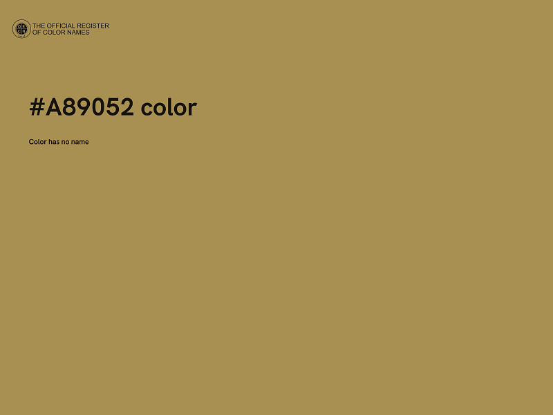 #A89052 color image