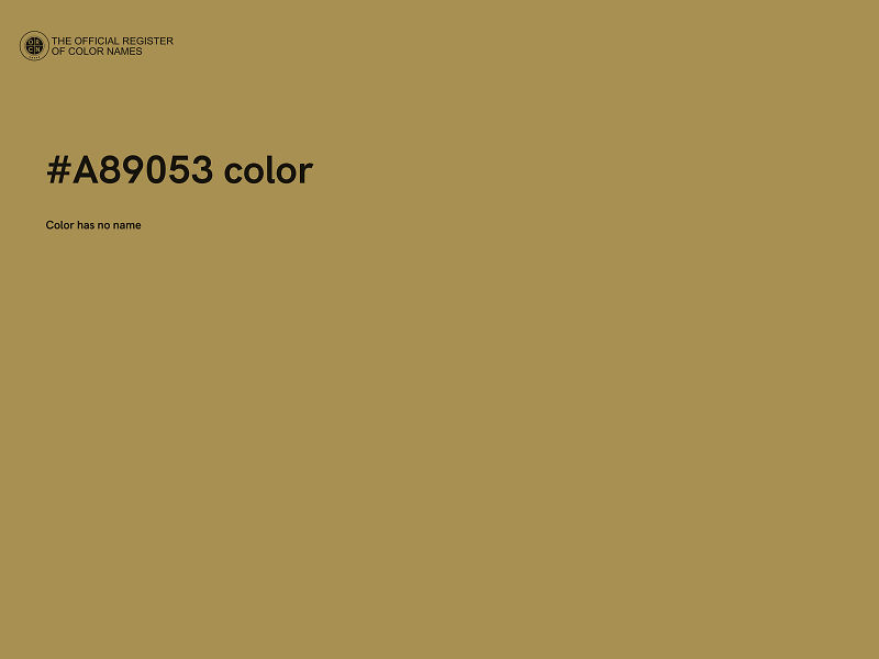 #A89053 color image